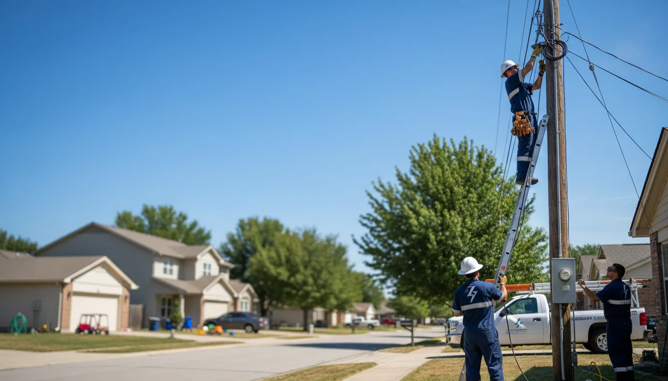 Residential electrician providing installation services in Columbus Junction, IA